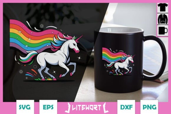 Review: Rainbow Unicorn Gallop Funny SVG for Embroidery