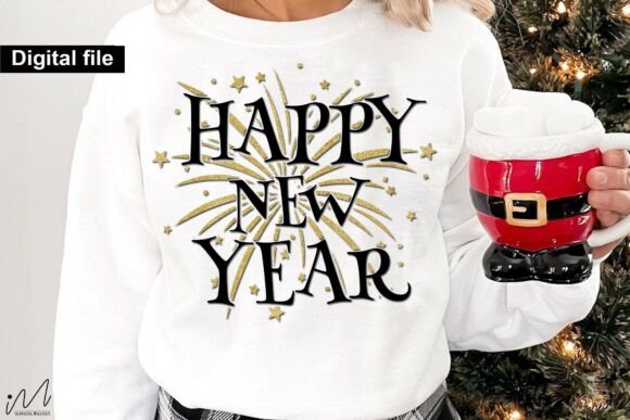 Reviewing the Happy New Year Glitter T Shirt Design
