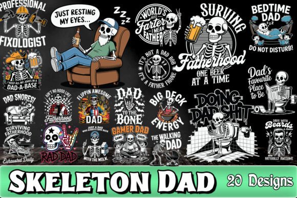 Skeleton Dad SVG Bundle: A Designer’s Review