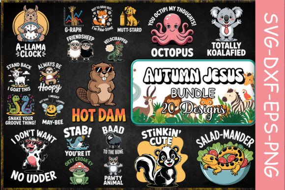 Stitching Laughs: A Designer’s Take on the Animal Puns SVG Bundle